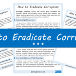 How to Eradicate Corruption Essay – 10 Lines, 250 Words, and 500 Words