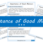 Importance of Good Manners in Life Essay with Free PDF