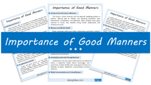 Importance of Good Manners in Life Essay with Free PDF