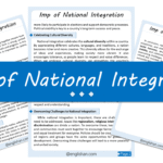 Importance of National Integration Essay – 10 Lines, 250 Words, and 500 Words
