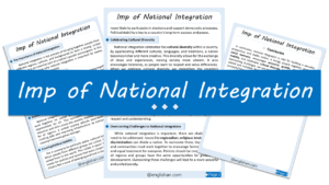 Importance of National Integration Essay – 10 Lines, 250 Words, and 500 Words