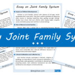 Joint Family System Essay – 10 Lines, 250 Words, and 500 Words