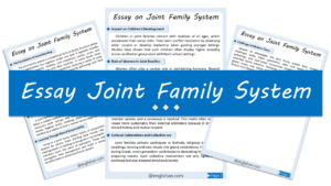Joint Family System Essay – 10 Lines, 250 Words, and 500 Words