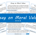 Moral Values Essay – 10 Lines, 250 Words, and 500 Words