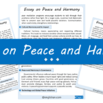 Peace and Harmony Essay – 10 Lines, 250 Words, and 500 Words