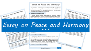 Peace and Harmony Essay – 10 Lines, 250 Words, and 500 Words