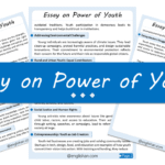 Power of Youth Essay – 10 Lines, 250 Words, and 500 Words