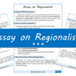 Regionalism Essay – 10 Lines, 250 Words, and 500 Words