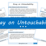 Untouchability Essay – 10 Lines, 250 Words, and 500 Words