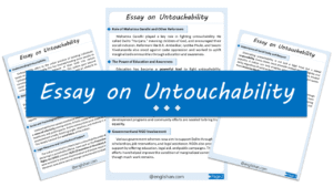 Untouchability Essay – 10 Lines, 250 Words, and 500 Words