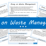Waste Management Essay – 10 Lines, 250 Words, and 500 Words