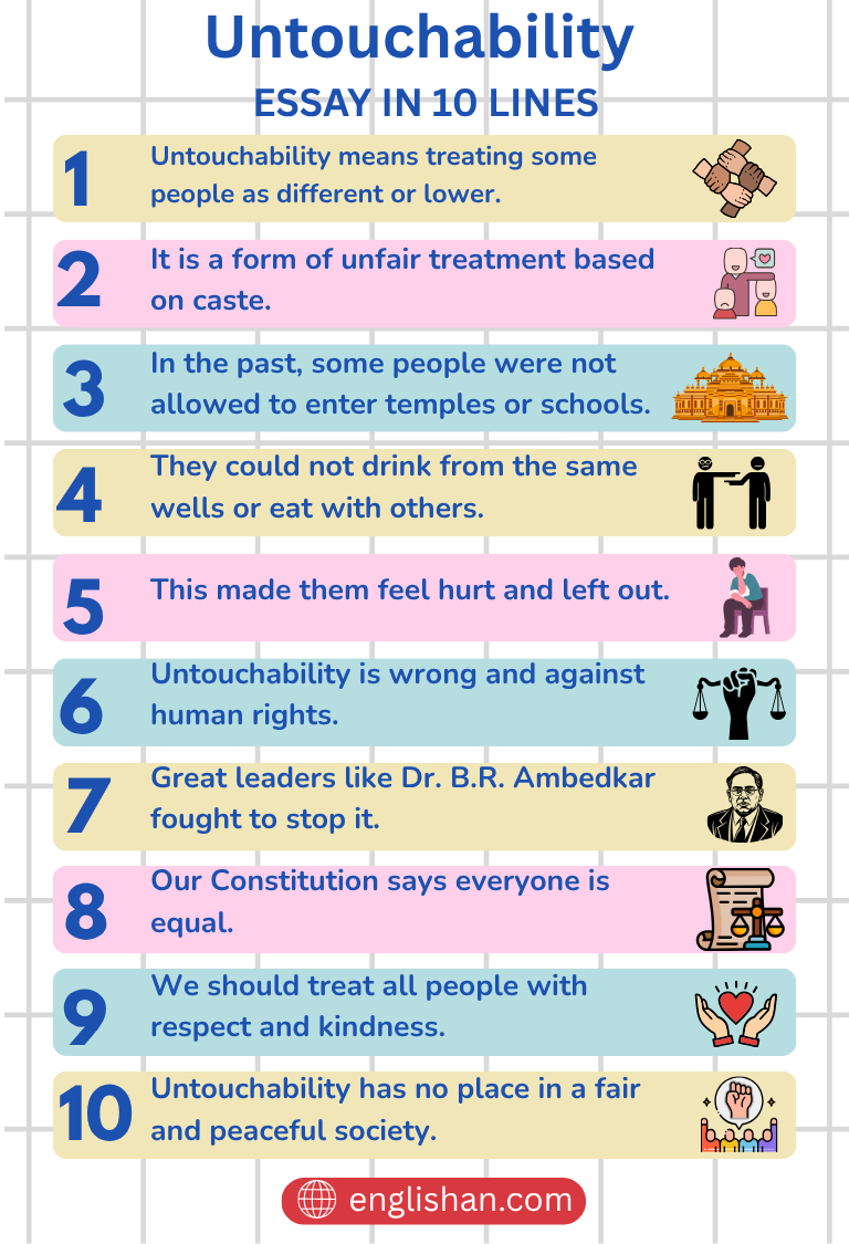 Untouchability Essay in10 Lines