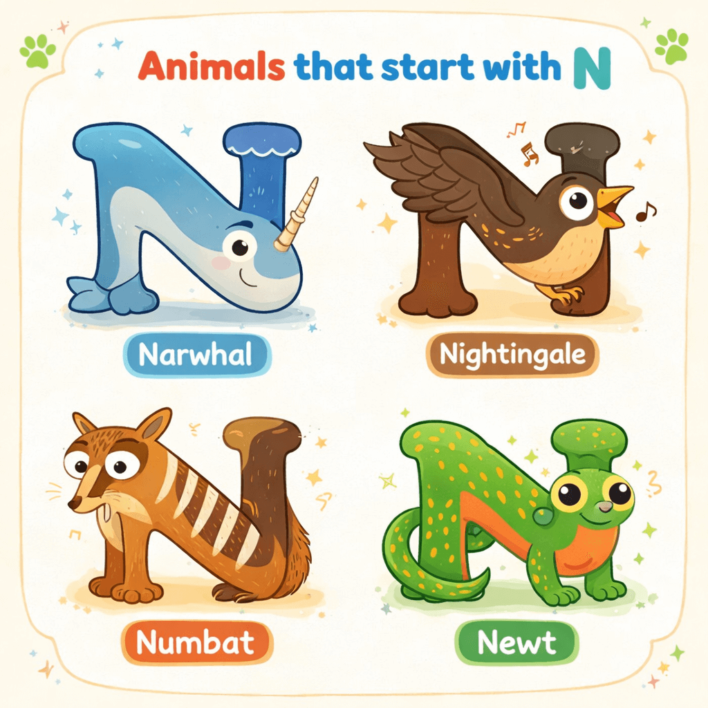 Animals That Start with N for Kids