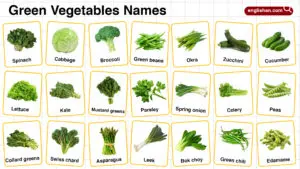 Green Vegetables Names in English with their Pictures