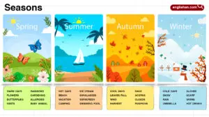 Seasons Names in English with their Pictures