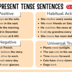 Simple Present Tense Sentences