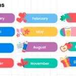 12 Months Names in English with their Pictures