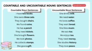 Countable and Uncountable Nouns In English With Sentences