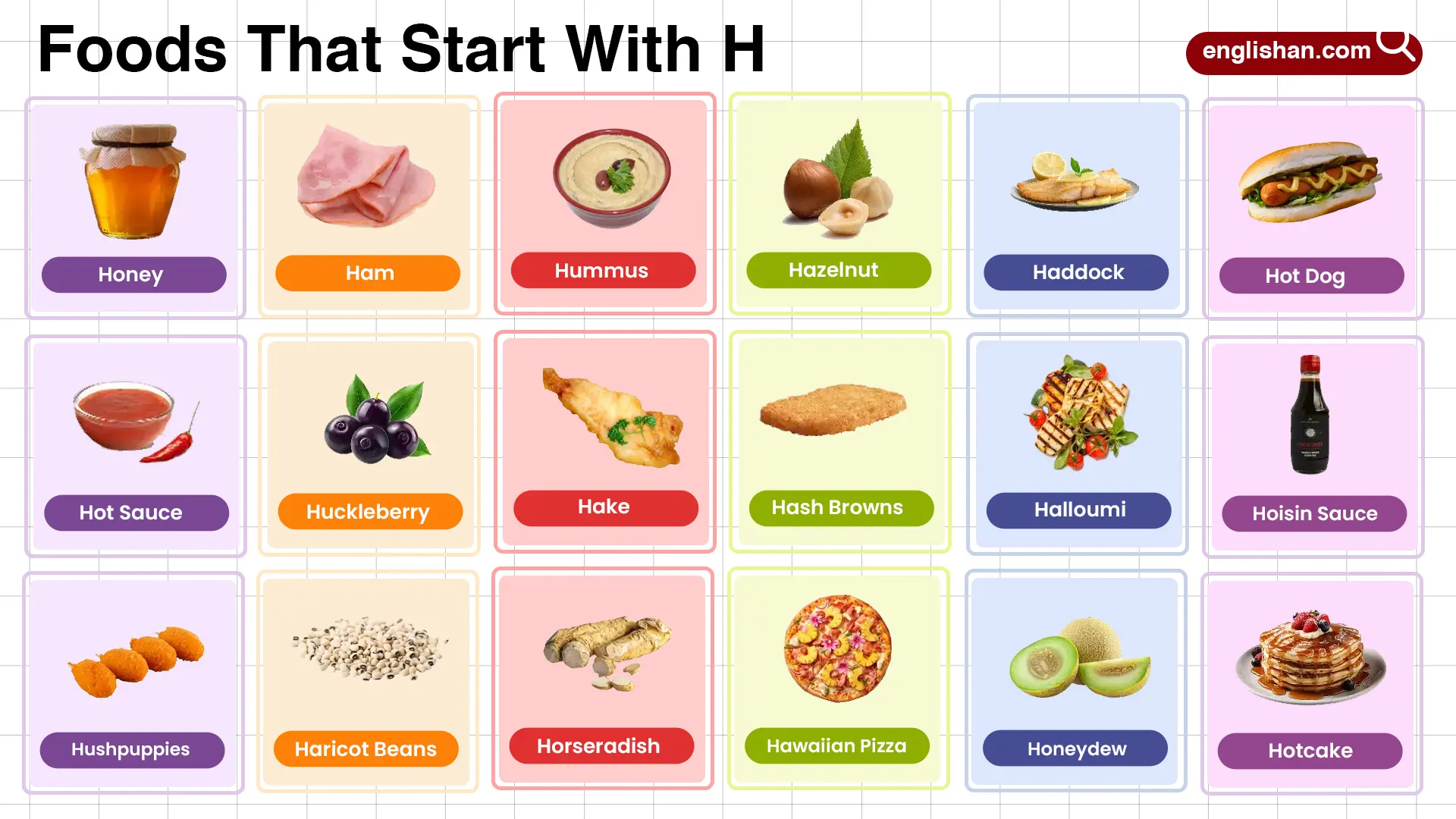 Foods That Start With H In English With Pictures