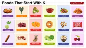 Foods That Start With K with Their Names and Pictures