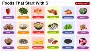 Foods That Start With S In English With Pictures