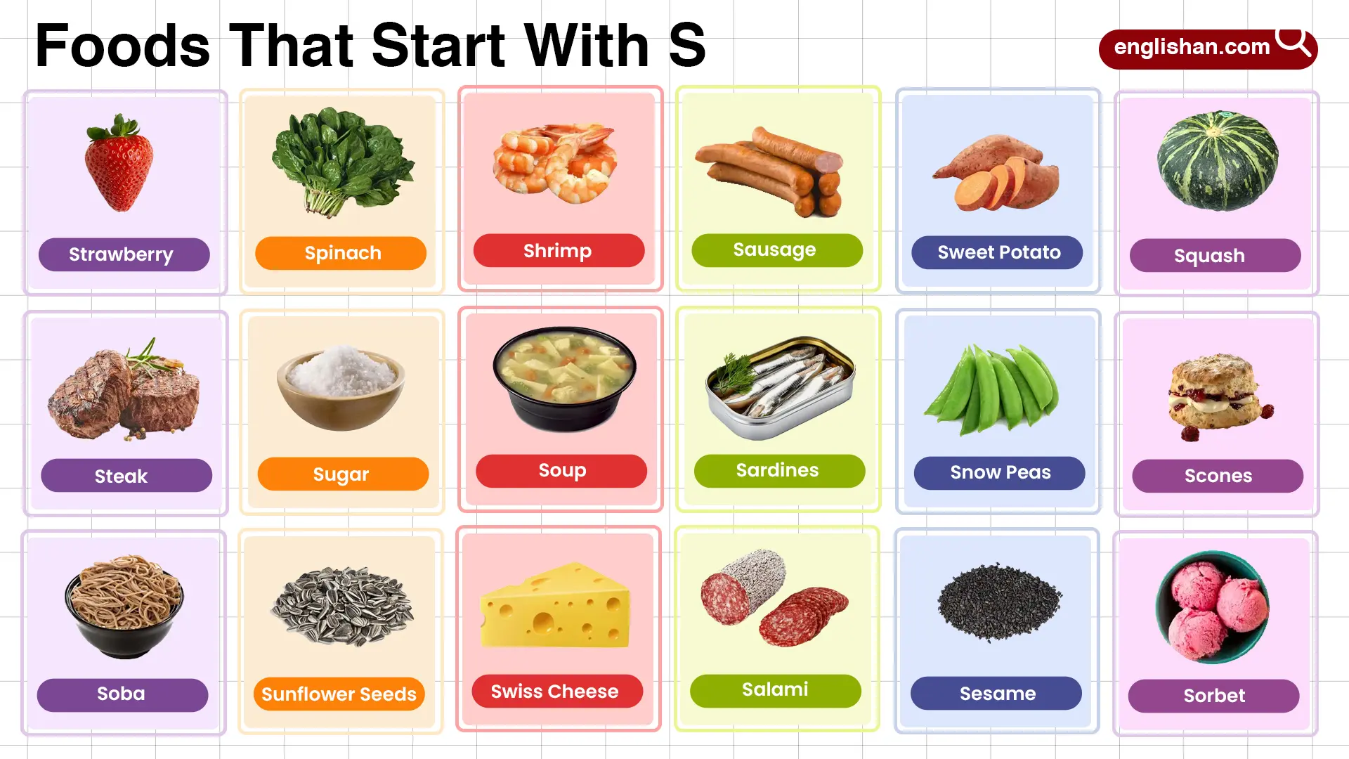 Foods That Start With S In English With Pictures