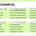 Litotes examples in English sentences with clear usage patterns