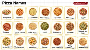 Pizza Names in English with their Pictures