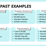 Simple past examples in sentences with clear grammar usage