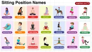 Sitting Position Names in English with their Pictures