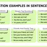 Tag question examples in sentences for English grammar learning