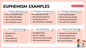 Euphemism examples in sentences for English learners