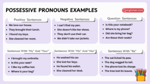 Possessive Pronouns Examples in Sentences