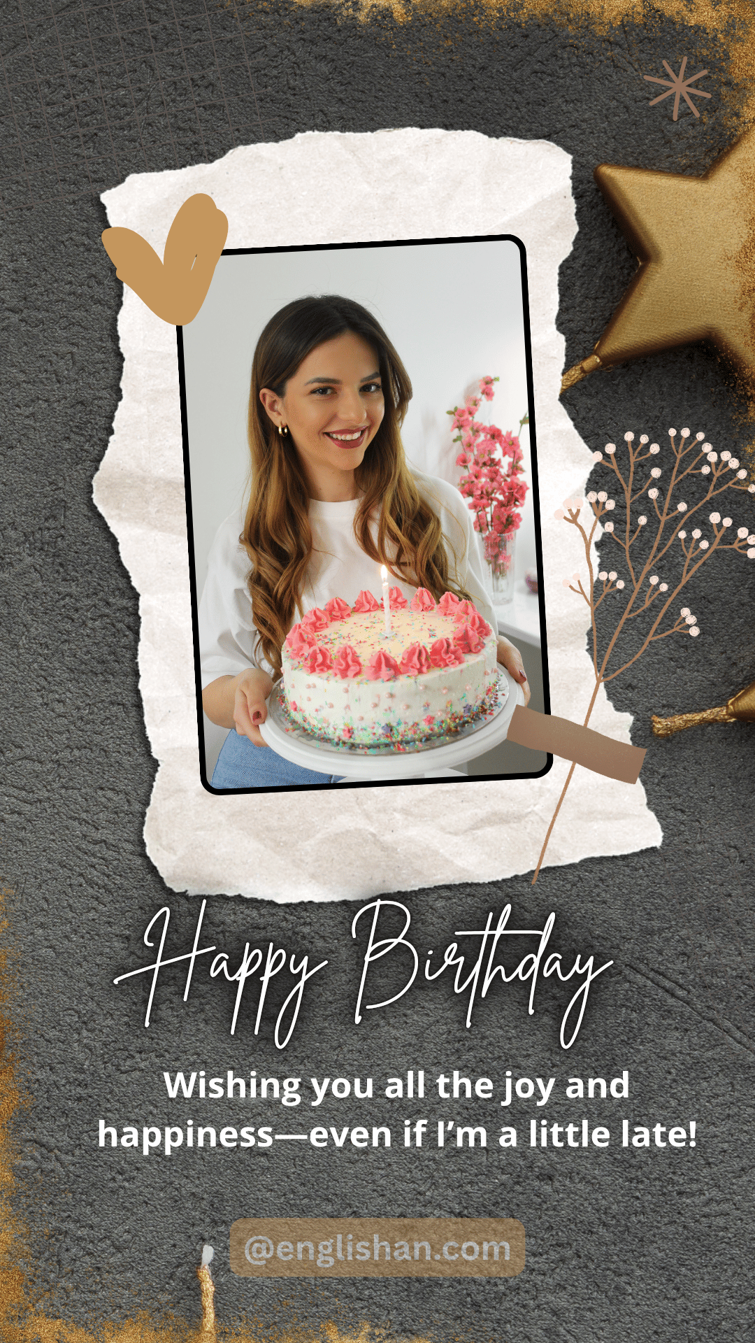 Belated happy birthday wishes to friend image