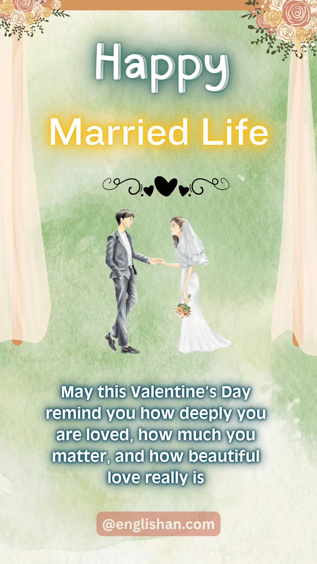 Happy married life wishes for newlyweds