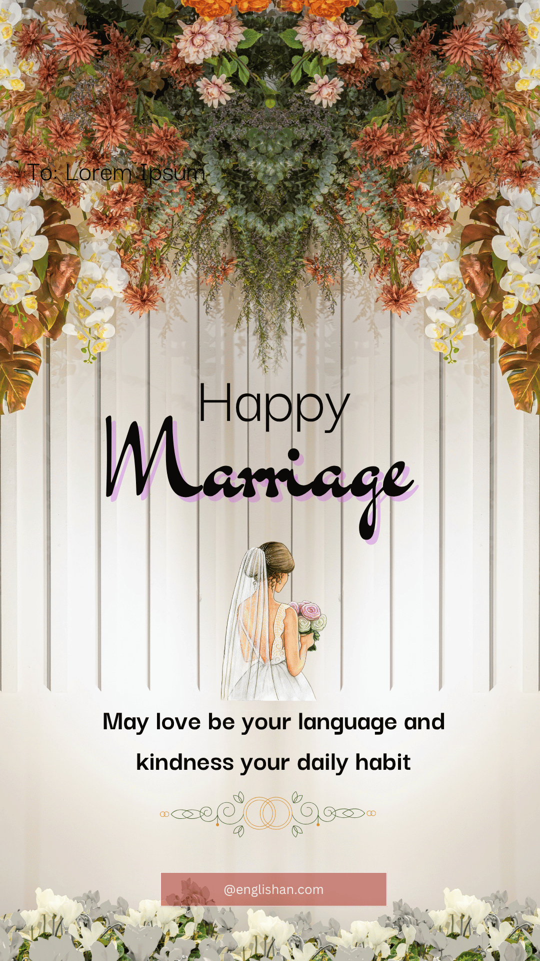 Facebook post Happy Marriage Wishes for friends and family