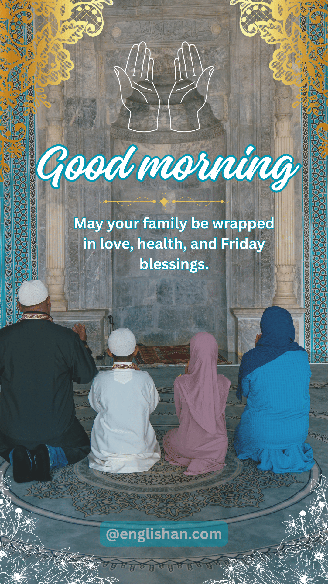 Friday Good Morning wishes for friends with cheerful group image.