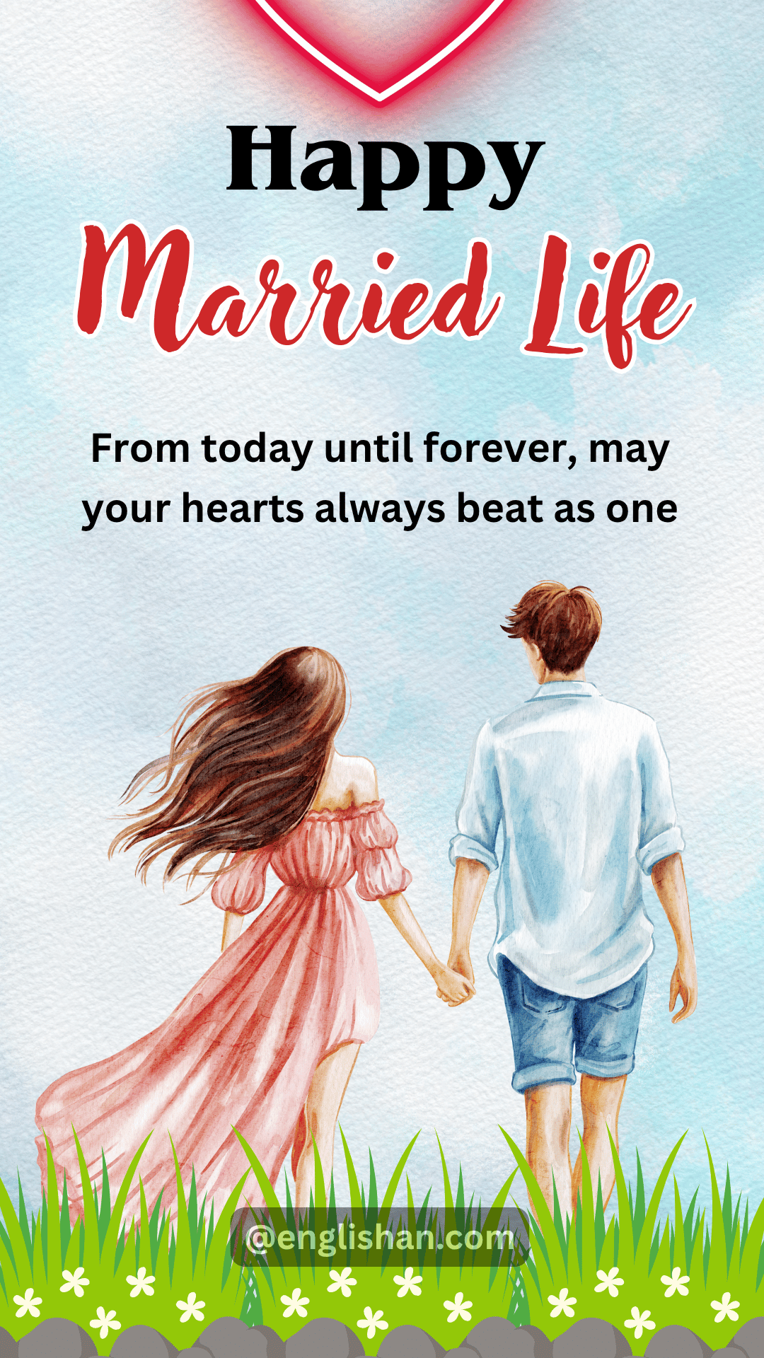 Inspirational happy married life blessing