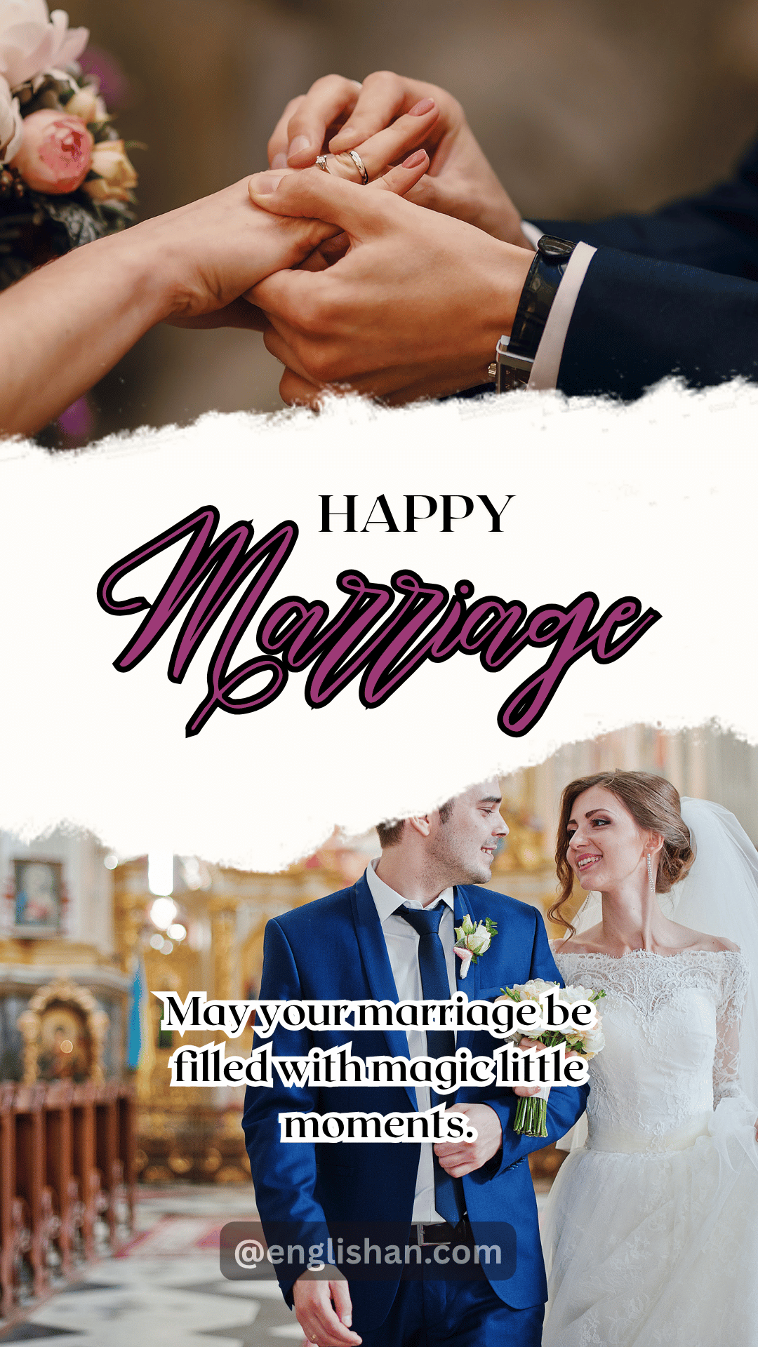 Short and sweet Happy Marriage Wishes for quick messages