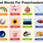 Compound words for preschoolers with foods, animals, and playground