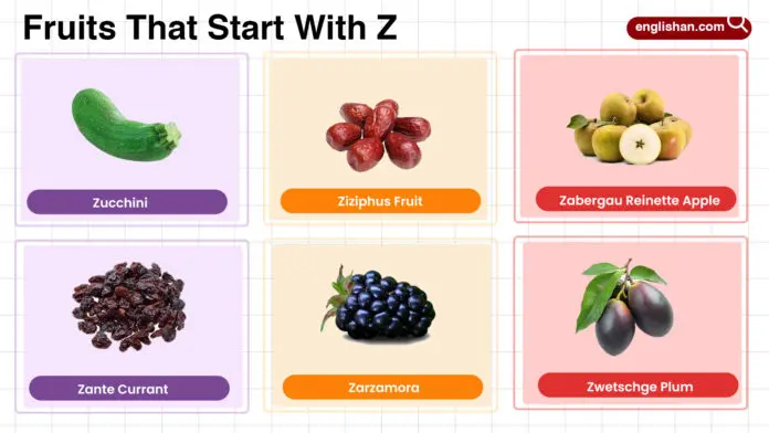 Fruits that start with Z including tropical, rare, and citrus