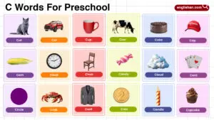 List of Preschool Words That Start With Letter C