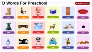 List of Preschool Words That Start With Letter D