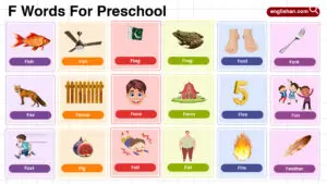 List of Preschool Words That Start With Letter F