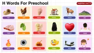 List of Preschool Words That Start With Letter H