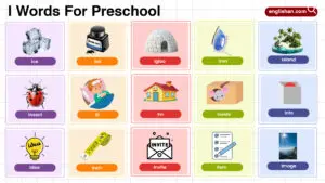 List of Preschool Words That Start With Letter I