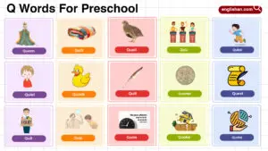 List of Preschool Words That Start With Letter Q
