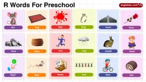 List of Preschool Words That Start With Letter R