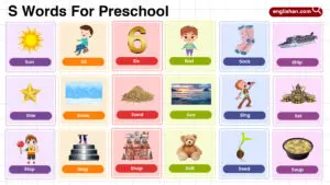 List of Preschool Words That Start With Letter S