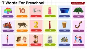List of Preschool Words That Start With Letter T